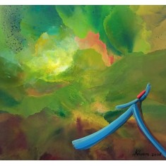 Khusro Subzwari, 24 x 24 Inch, Acrylics on Canvas, Figurative Painting, AC-KS-261